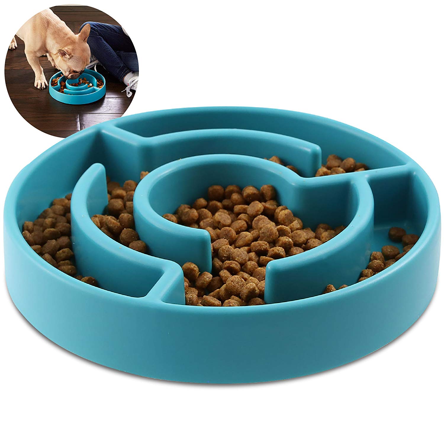 Slow Eating Pet Bowl Three Musketeer Dog Feeder Healthy Design Bowl for Dog Pet Rot 