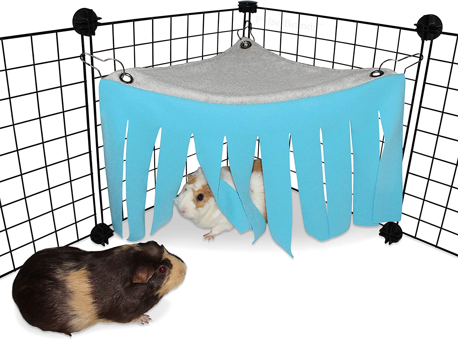 Hamster,Rats Bunny & Other Small Animals Without Metal Fences Ferrets CROWNY Guinea Pig Hideout Chinchillas Corner Fleece Forest Hideaway for Guinea Pigs 