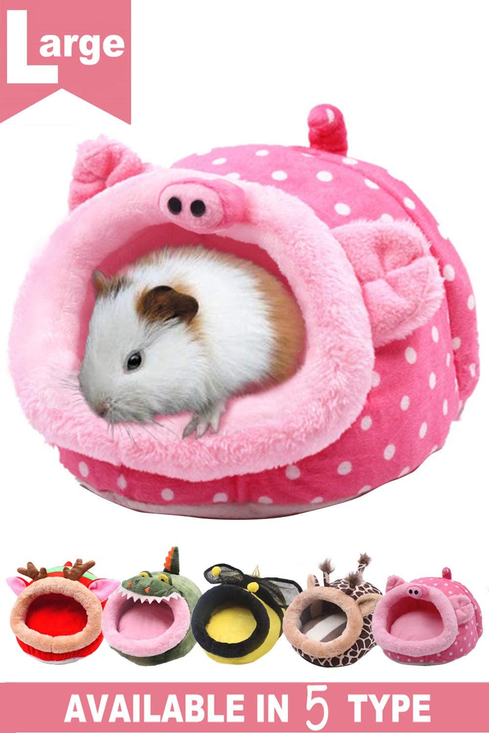 Mkono Hamster Guinea Pig Bed Small Animal Cage Supplies Hammock House Hideout for Rat Hedgehog Ferret Chinchilla 